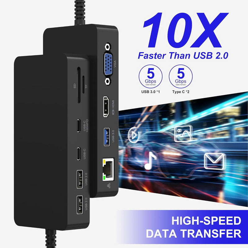 Load image into Gallery viewer, Microsoft Surface Pro & Surface Laptop - Compatible Microsoft Surface Dock 11-in-1 USB C Docking Station, Dual Monitor Support, 4K HDMI+VGA - i-Station Mobile Phone & Electronic Device Repair and Accessories