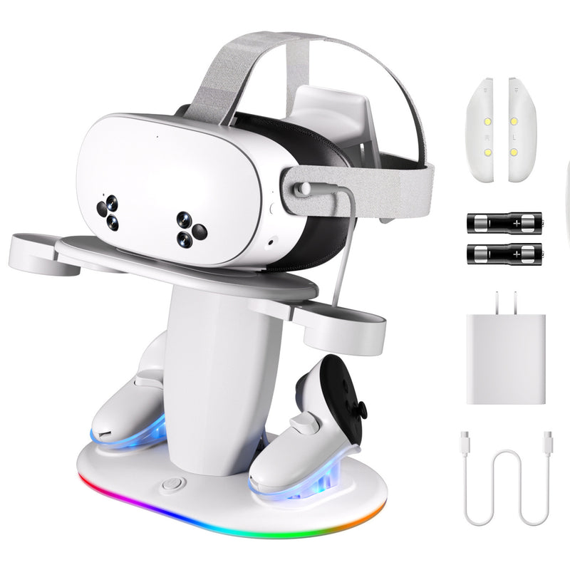 Load image into Gallery viewer, Meta Quest 2 & Quest 3 & Quest 3S - 30W Desktop Fast Charging RGB Storage Dock Stand - i-Station Mobile Phone & Electronic Device Repair and Accessories