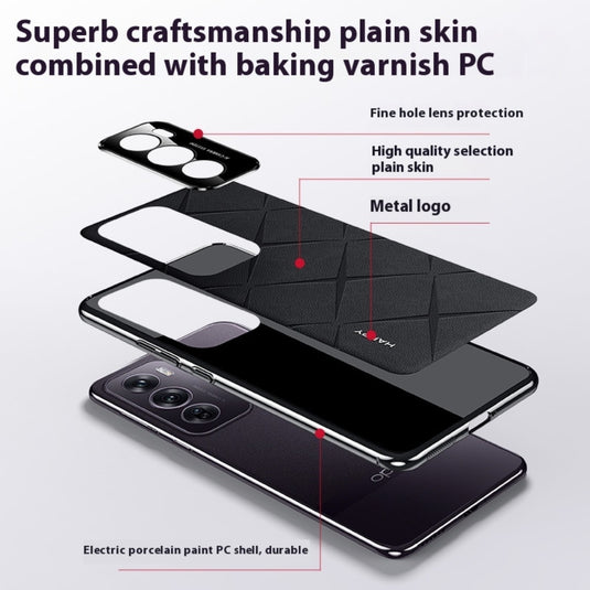 OPPO Reno11 Pro (CPH2607) - Plain Leather PC Phone Case - i-Station Mobile Phone & Electronic Device Repair and Accessories