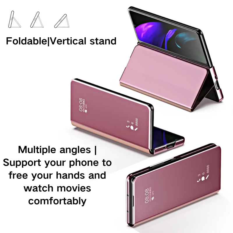 Load image into Gallery viewer, Samsung Galaxy Z Fold 6 SM-F956 PU Leather Visible Mirror Flip Shockproof Essentials Series Case - i-Station Mobile Phone & Electronic Device Repair and Accessories