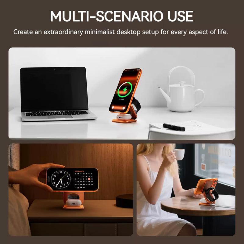 Load image into Gallery viewer, KUXIU X40 Turbo 25W Qi2.2 Magnetic 3-in-1 Foldable Wireless Charger for iPhone, Apple Watch & AirPods - i-Station Mobile Phone & Electronic Device Repair and Accessories
