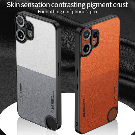 Nothing CMF Phone 2 Pro - Two-Tone PU Leather Protective Essential Case - i-Station Mobile Phone & Electronic Device Repair and Accessories