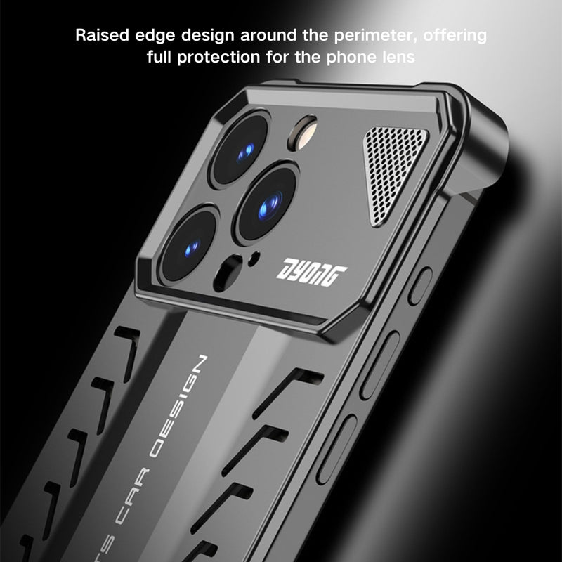 Load image into Gallery viewer, Apple iPhone 14/Pro/Max - Luxury Metal Leather Borderless Heat Dissipation Phone Case - i-Station Mobile Phone & Electronic Device Repair and Accessories