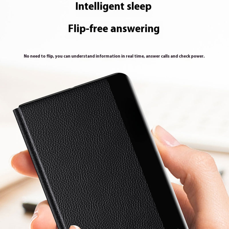 Load image into Gallery viewer, Honor Magic V2 - Premium Leather Smart Touch Side Window Flip Stand Case - i-Station Mobile Phone & Electronic Device Repair and Accessories