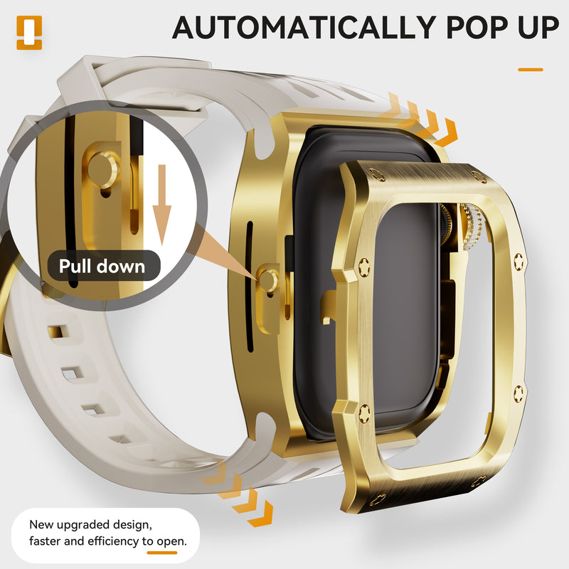 Load image into Gallery viewer, Apple Watch Series 4/5/6/SE/7/8/9/10/Ultra - Shockproof Metal Modified Case + Watch Strap - i-Station Mobile Phone & Electronic Device Repair and Accessories