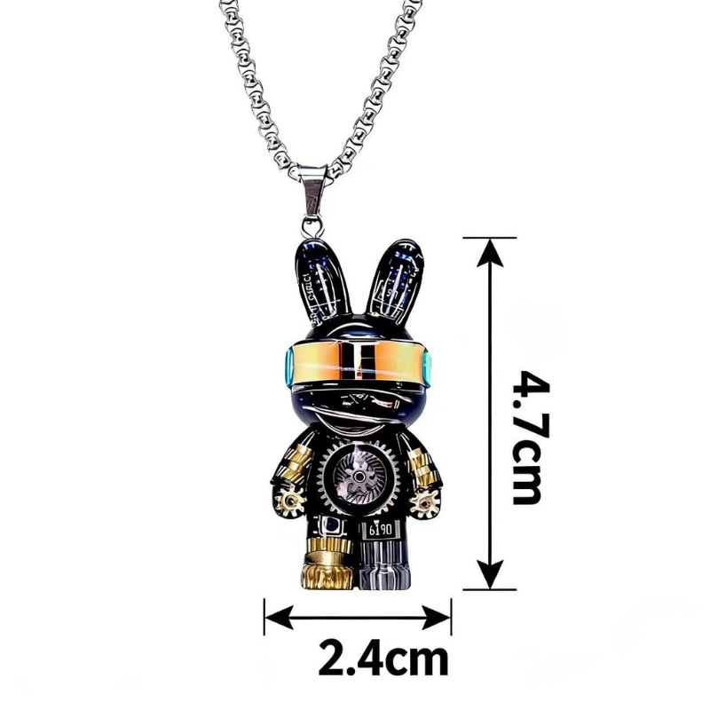 Load image into Gallery viewer, MOCHI Cyberpunk Laser Rabbit Keychain for Car Keys & Bag Pendant