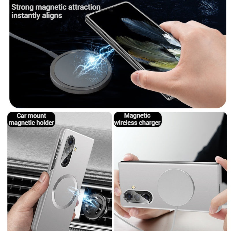 Load image into Gallery viewer, Samsung Galaxy Z Fold7 - Foldable Magnetic Metallic Skin-Feel Finish Case - i-Station Mobile Phone & Electronic Device Repair and Accessories