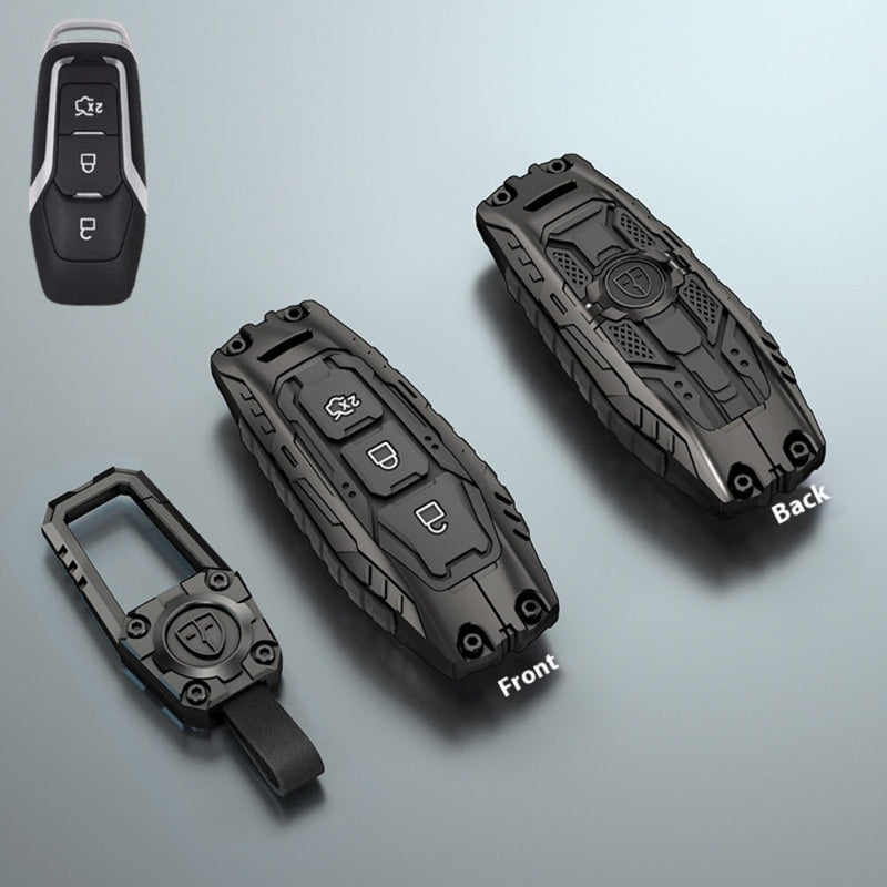 Load image into Gallery viewer, Ford Heavy-Duty Mecha Car Key Fob Case Cover For Mondeo, Focus, Mustang, Fusion, Raptor F-150, F-250, F-350, F-450, F-550, Edge, Explorer, Maverick - i-Station Mobile Phone & Electronic Device Repair and Accessories