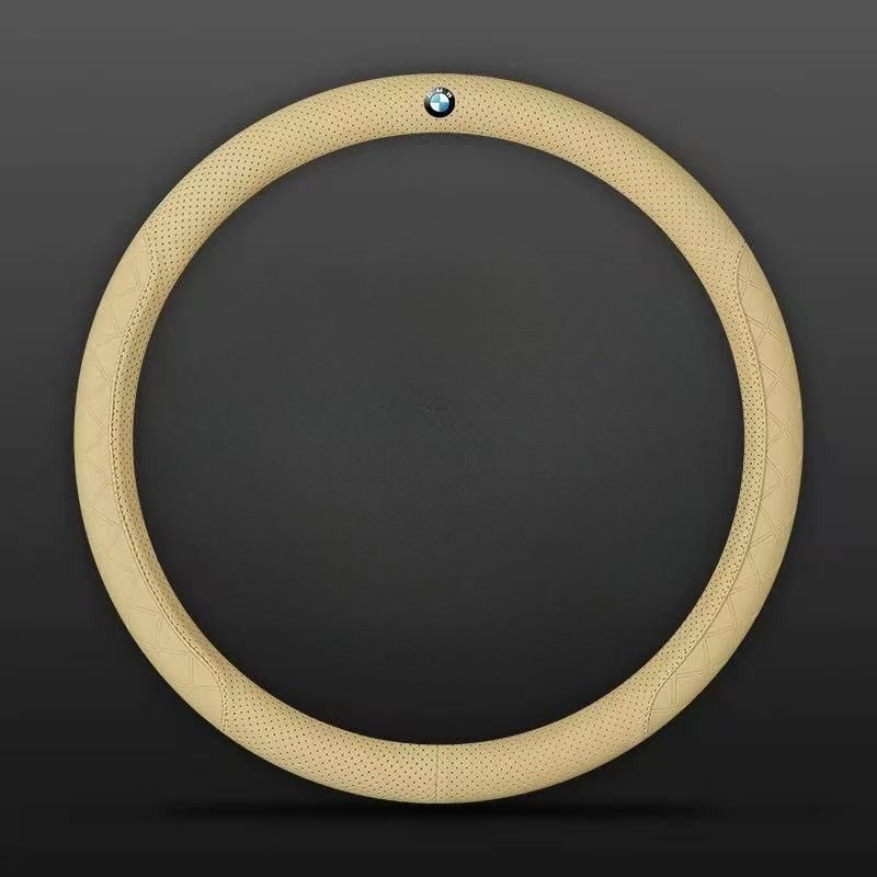 Load image into Gallery viewer, BMW PU Leather Steering Wheel Cover with Heat-Pressed Embossed Texture For 5 Series (530), 3 Series, 7 Series, 1 Series, X1, X2, X3, X4, X5, i3, iX3