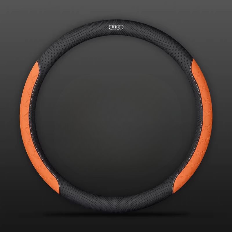 Load image into Gallery viewer, Audi PU Leather Steering Wheel Cover with Heat-Pressed Embossed Texture For A5, A6, A7, A8L, Q2L, Q3, Q4, Q5L, Q7, Q8