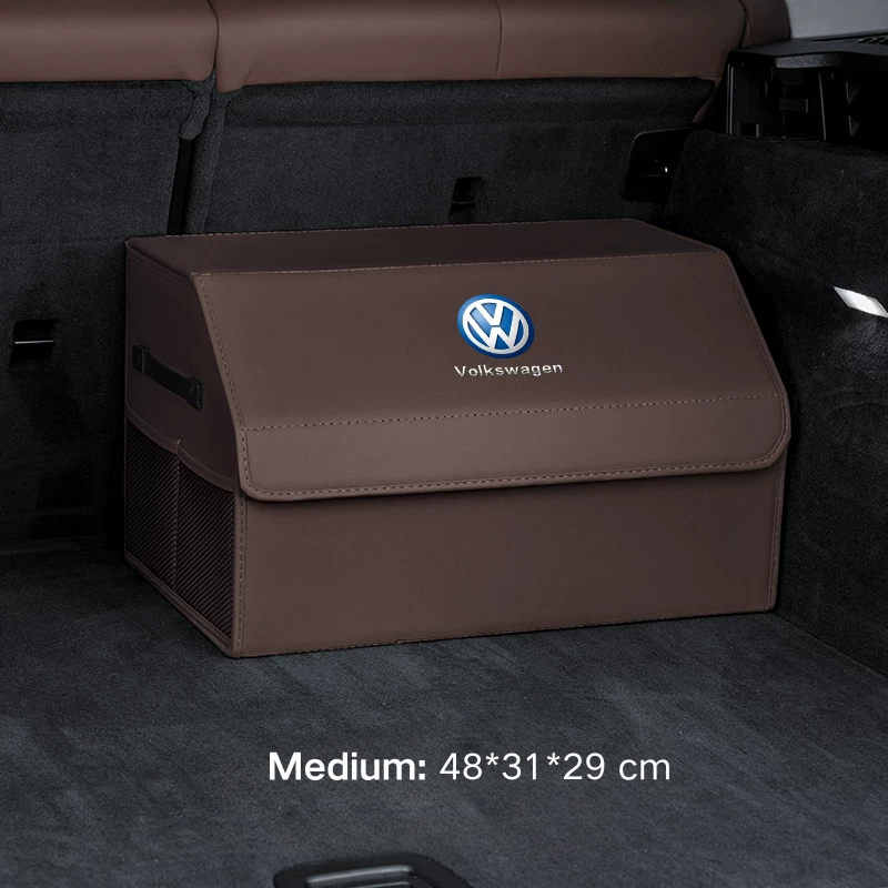 Load image into Gallery viewer, Volkswagen Microfiber Leather Car Trunk Storage Box for Tiguan, Golf, T-Roc, Amarok, Passat, Touareg, Taos, Atlas, ID.3, ID.4
