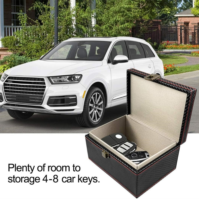 Load image into Gallery viewer, Car Key Carbon Fiber Pattern Leather Signal Blocking Box - i-Station Mobile Phone & Electronic Device Repair and Accessories