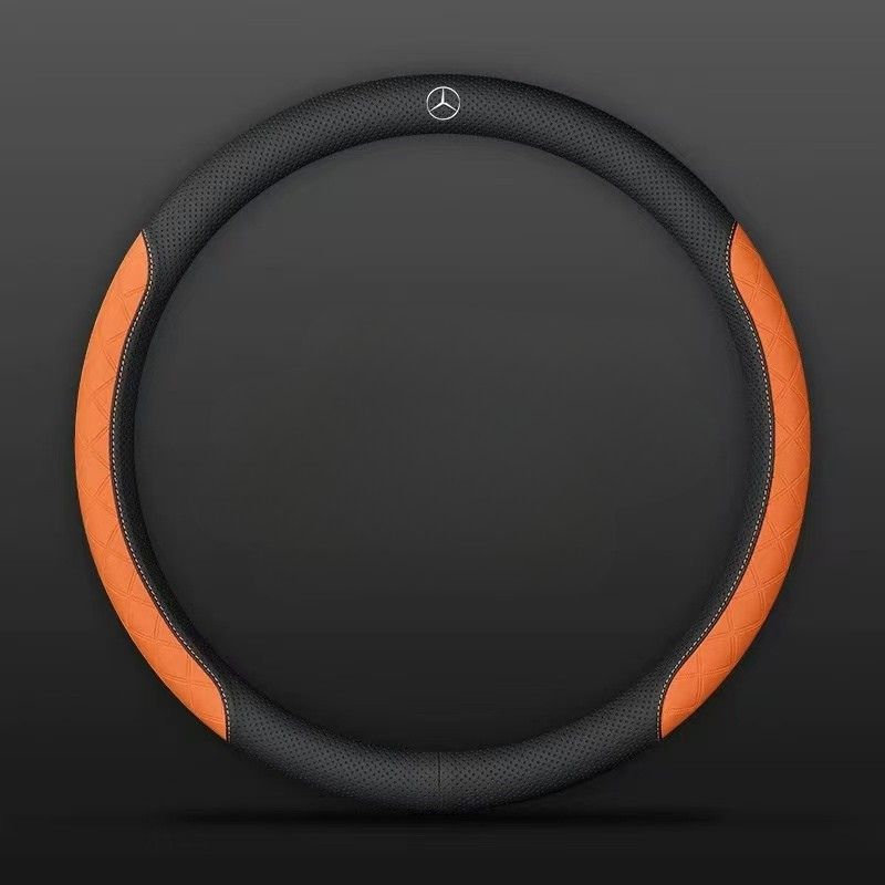 Load image into Gallery viewer, Mercedes-Benz PU Leather Steering Wheel Cover with Heat-Pressed Embossed Texture For C260L, GLB220, GLC, GLE350, GLA200, E300L