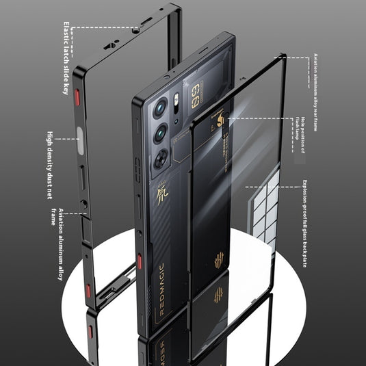 ZTE nubia Red Magic 9S Pro / 9S Pro Plus - Metal Frame Frosted Magnetic Phone Case - i-Station Mobile Phone & Electronic Device Repair and Accessories