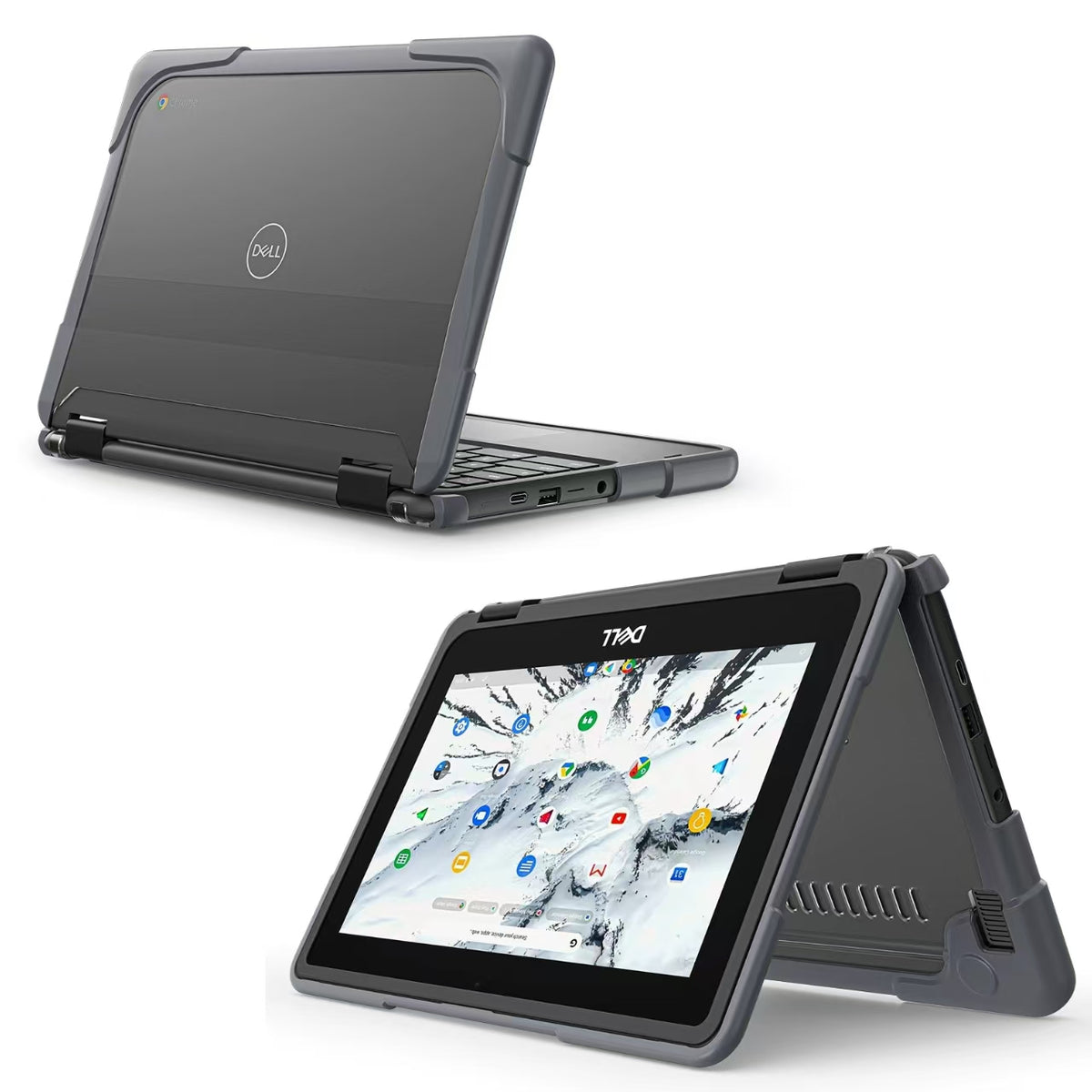 Dell Chromebook 11 11.6‘’ (3100/3110) Matte Transparent Cooling Stand and Shockproof Case - i-Station Mobile Phone & Electronic Device Repair and Accessories