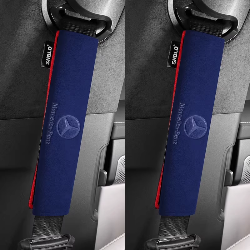 Load image into Gallery viewer, Mercedes-Benz Car Interior Accessory Suede Seat Belt Shoulder Pad for GLC, GLB, GLA, AMG, C-Class