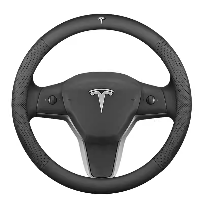 Load image into Gallery viewer, Tesla Genuine Cowhide Leather Steering Wheel Cover For Model 3, Model Y, Model S, Model X - i-Station Mobile Phone & Electronic Device Repair and Accessories