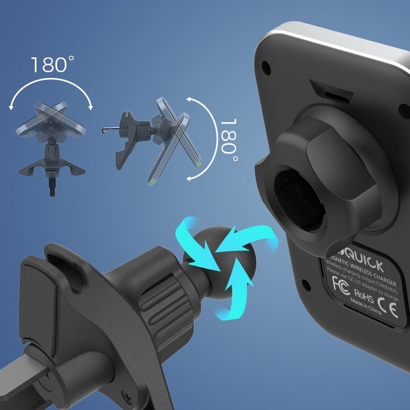 Load image into Gallery viewer, iQuick iMG1 Magnetic Pad Air-vent Car Mount 15W - i-Station Mobile Phone & Electronic Device Repair and Accessories