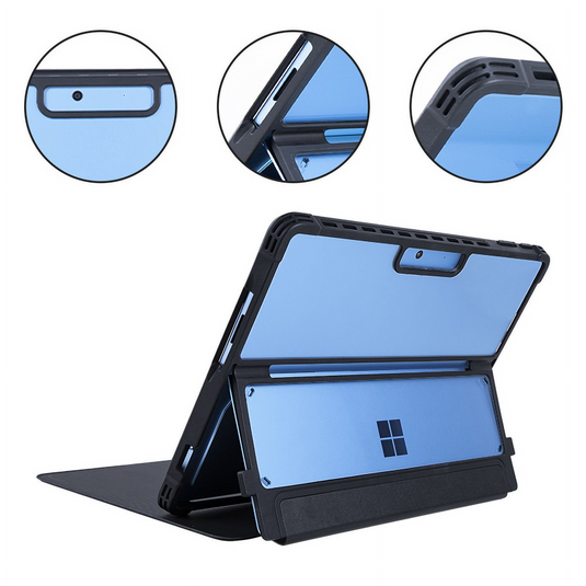 Microsoft Surface Pro 9 (2038) - Full Edge Protection Transparent Flip Leather Cover Case - i-Station Mobile Phone & Electronic Device Repair and Accessories