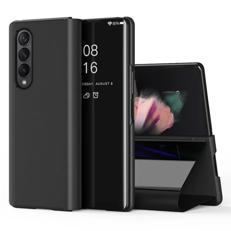 Load image into Gallery viewer, Samsung Galaxy Z Fold 6 SM-F956 PU Leather Visible Mirror Flip Shockproof Essentials Series Case - i-Station Mobile Phone & Electronic Device Repair and Accessories