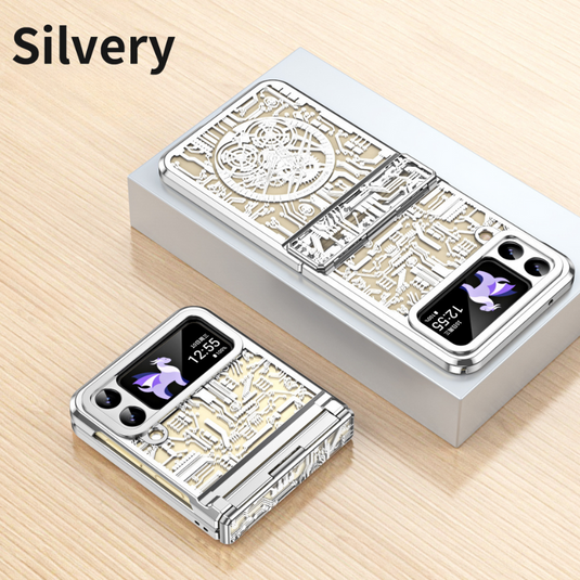Samsung Galaxy Z Flip 6 SM-F741 Mechanical Electroplated Flat Hinge Shockproof Fashion-Forward Series Case - i-Station Mobile Phone & Electronic Device Repair and Accessories
