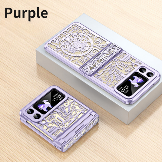 Samsung Galaxy Z Flip 6 SM-F741 Mechanical Electroplated Flat Hinge Shockproof Fashion-Forward Series Case - i-Station Mobile Phone & Electronic Device Repair and Accessories