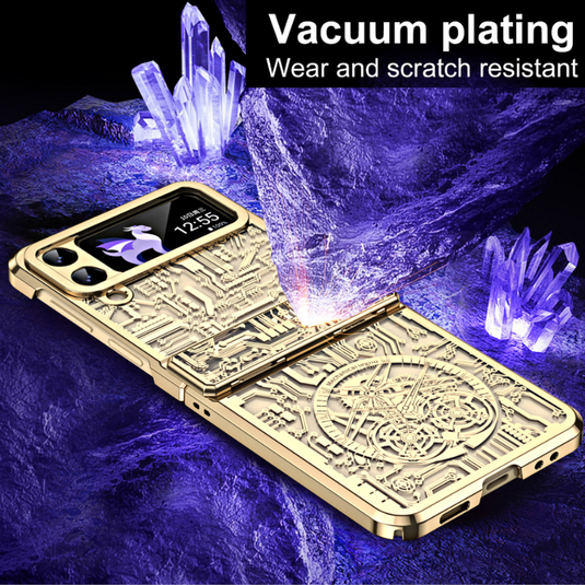 Samsung Galaxy Z Flip 6 SM-F741 Mechanical Electroplated Flat Hinge Shockproof Fashion-Forward Series Case - i-Station Mobile Phone & Electronic Device Repair and Accessories