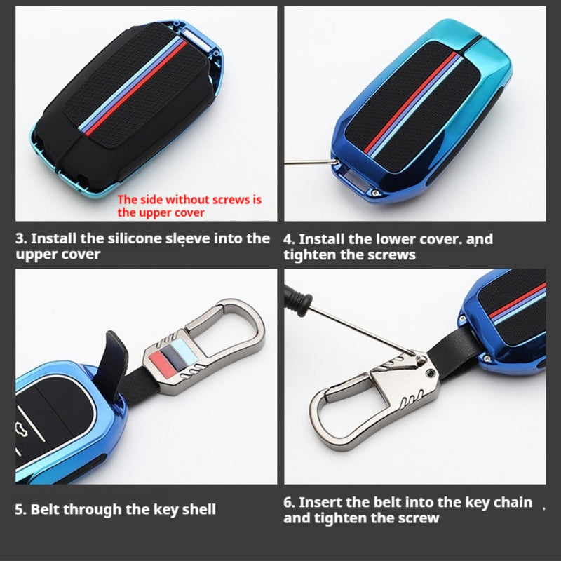 Load image into Gallery viewer, Mitsubishi Zinc Alloy + Silicone Car Key Fob Case Cover For Outlander, Eclipse Cross, ASX, Pajero, Lancer - i-Station Mobile Phone & Electronic Device Repair and Accessories