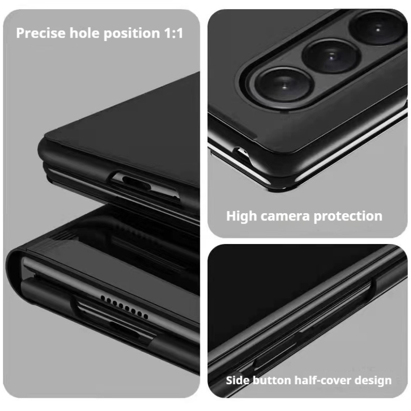 Load image into Gallery viewer, Samsung Galaxy Z Fold 6 SM-F956 PU Leather Visible Mirror Flip Shockproof Essentials Series Case - i-Station Mobile Phone & Electronic Device Repair and Accessories