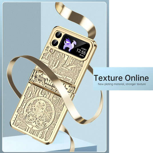 Samsung Galaxy Z Flip 6 SM-F741 Mechanical Electroplated Flat Hinge Shockproof Fashion-Forward Series Case - i-Station Mobile Phone & Electronic Device Repair and Accessories