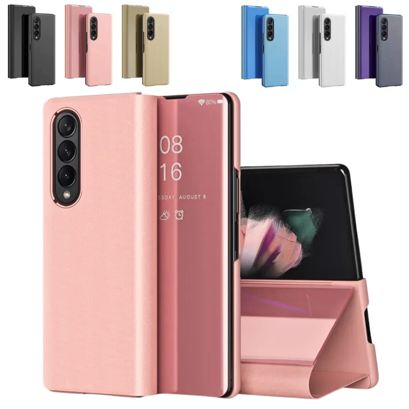 Load image into Gallery viewer, Samsung Galaxy Z Fold 6 SM-F956 PU Leather Visible Mirror Flip Shockproof Essentials Series Case - i-Station Mobile Phone & Electronic Device Repair and Accessories