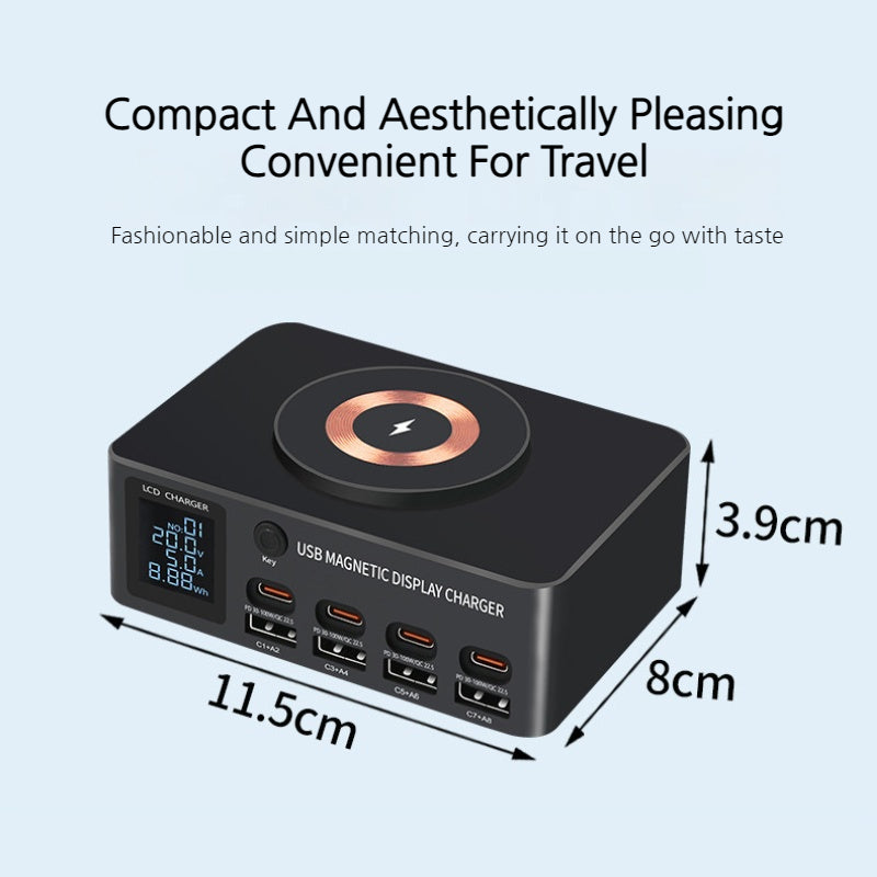 Load image into Gallery viewer, 100W PD Multi-Port Charger with Smart Display & Wireless Charging - i-Station Mobile Phone & Electronic Device Repair and Accessories
