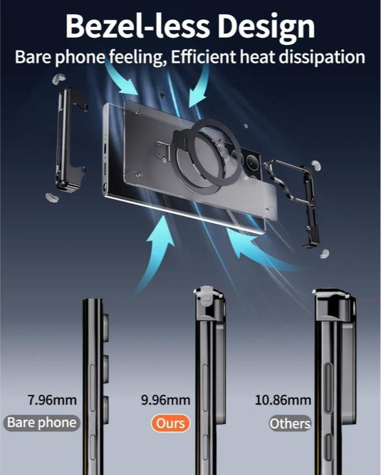 Samsung Galaxy S24/Plus/Ultra - Metal Frameless MagSafe Stand Protective Case - i-Station Mobile Phone & Electronic Device Repair and Accessories