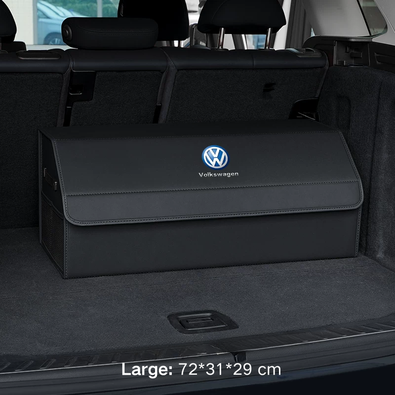 Load image into Gallery viewer, Volkswagen Microfiber Leather Car Trunk Storage Box for Tiguan, Golf, T-Roc, Amarok, Passat, Touareg, Taos, Atlas, ID.3, ID.4
