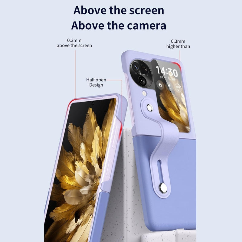 Load image into Gallery viewer, OPPO Find N2 Flip (CPH2437, PGT110) - Fashionable Leather Wrist Strap Stand Phone Case - i-Station Mobile Phone & Electronic Device Repair and Accessories