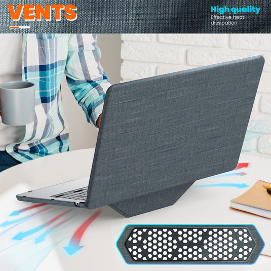 MacBook Air 15.3" M2 & M3 2023 & 2024 (A2941 & A3114) - Fabric Foldable Stand Protective Case - i-Station Mobile Phone & Electronic Device Repair and Accessories