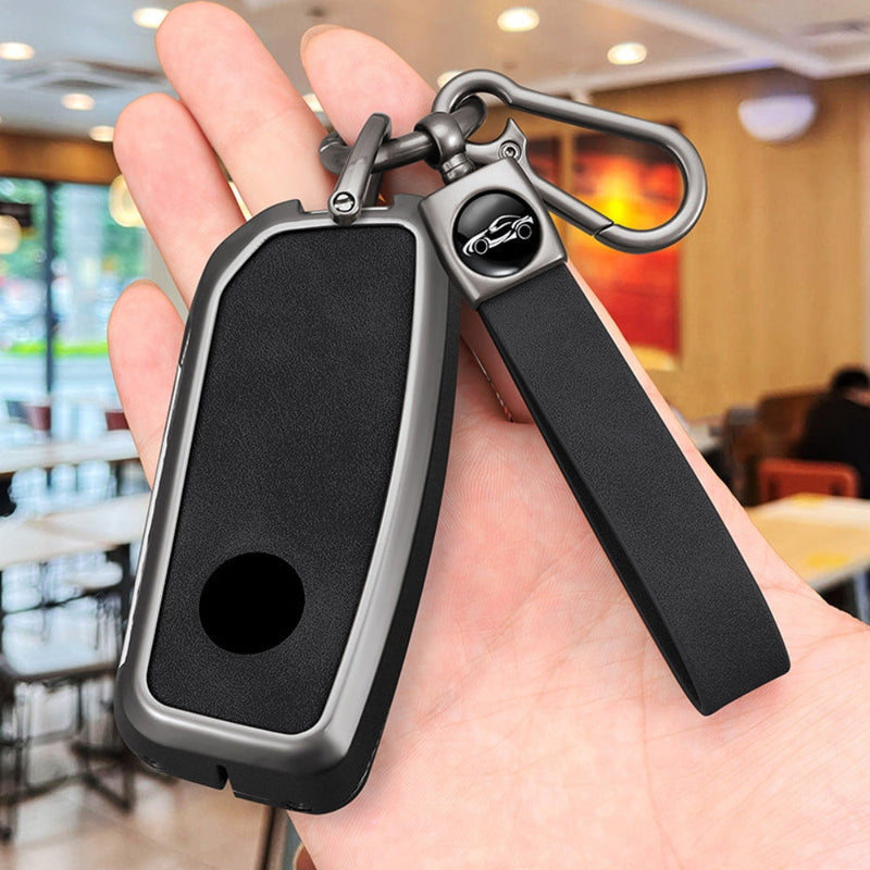 Load image into Gallery viewer, BMW Zinc Alloy + Leather Protection Car Key Fob Case Cover For X1, X6, X7, ix1, ix40, ix50 - i-Station Mobile Phone & Electronic Device Repair and Accessories