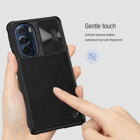 Motorola Moto Edge X30 - Nillkin CamShield Leather Cover Case - i-Station Mobile Phone & Electronic Device Repair and Accessories