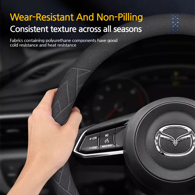 Load image into Gallery viewer, Mazda Suede Anti-Slip Steering Wheel Cover for Mazda 3, Mazda 6, Atenza, Axela, CX-4, CX-5, CX-7 - i-Station Mobile Phone & Electronic Device Repair and Accessories