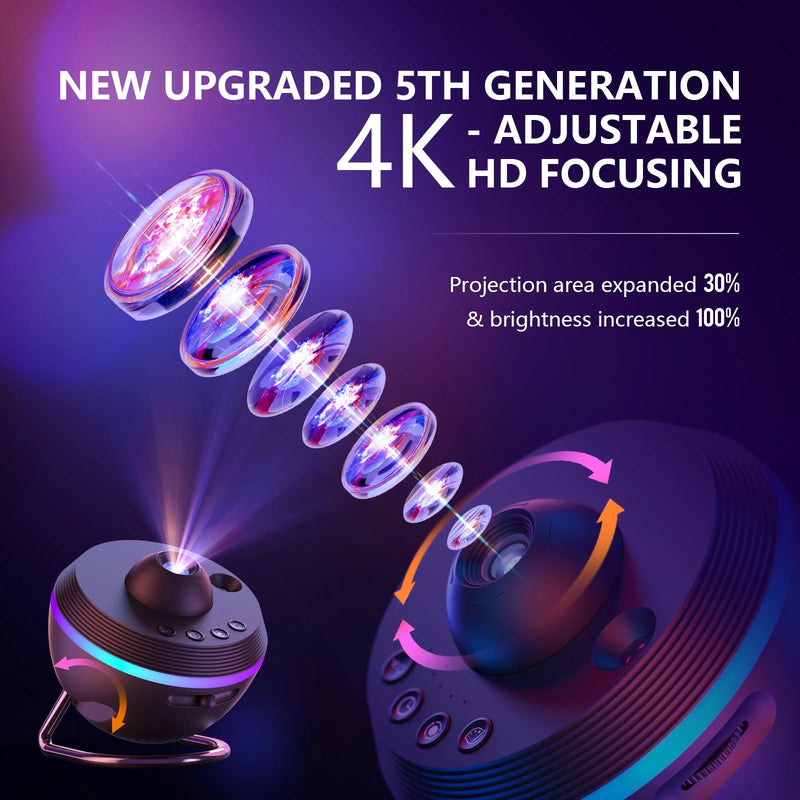 Load image into Gallery viewer, Star Projector, 360 Rotatable Galaxy Projector Wtih Timer,4K 13 HD Film Discsfor Bedroom, Night Light Projector for Kids & Adults Bedroom Christmas Decor - i-Station Mobile Phone & Electronic Device Repair and Accessories