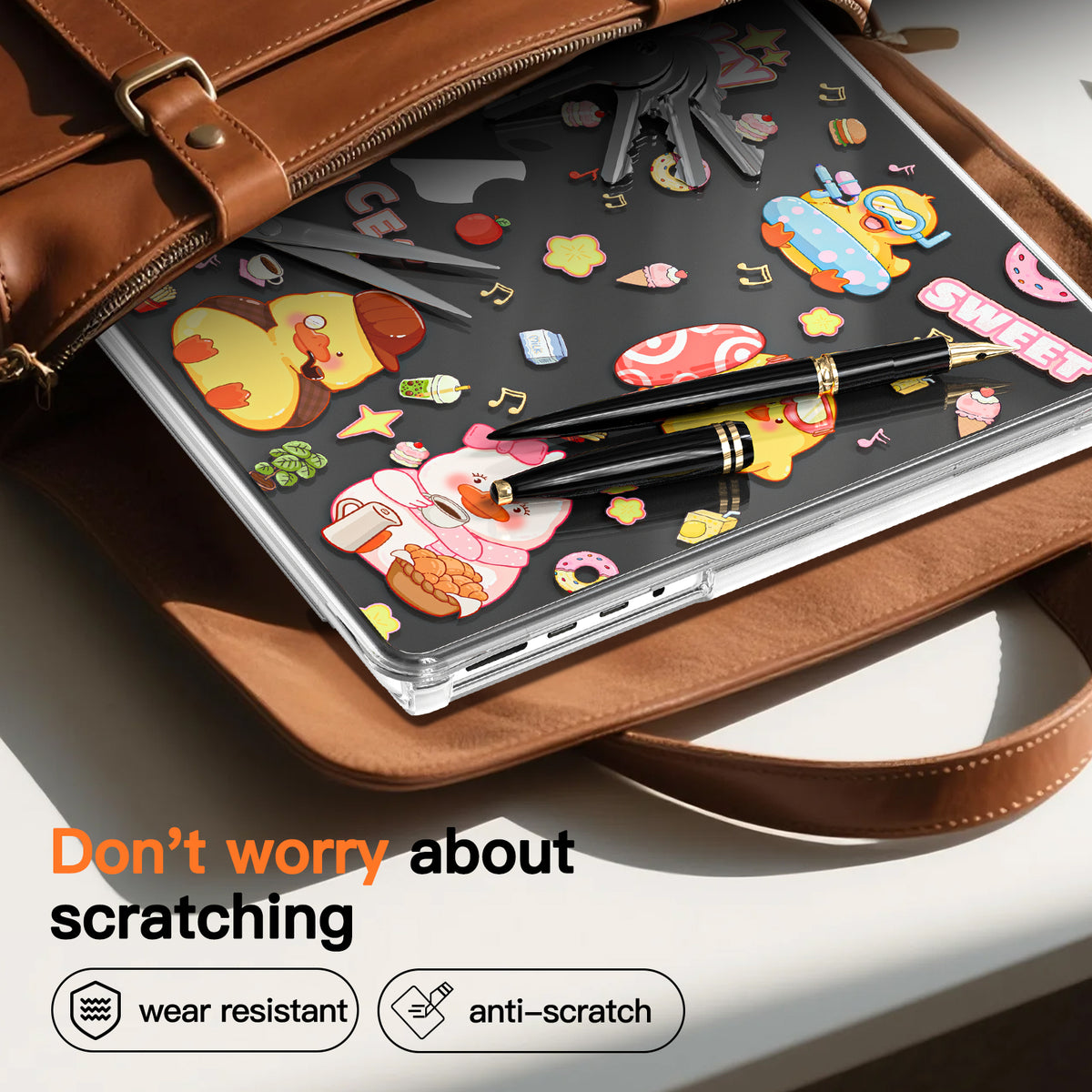 MacBook Air 13.6" 2025 (A3240) M4 - Cute Cartoon Transparent Shockproof & Slim Case - i-Station Mobile Phone & Electronic Device Repair and Accessories
