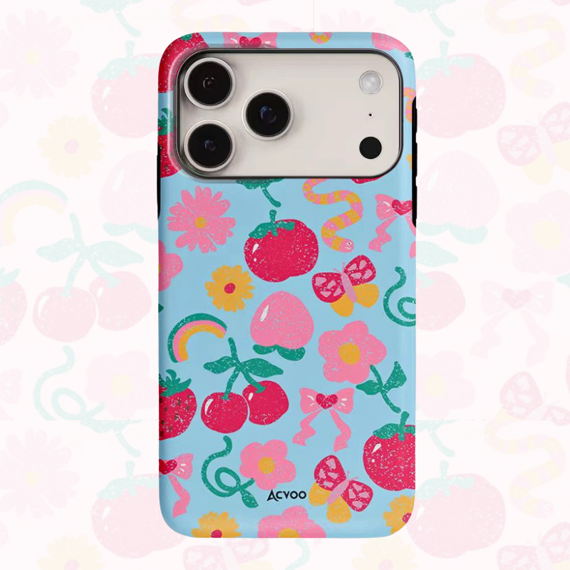 Load image into Gallery viewer, Apple iPhone 17/Air/Pro/Max - Cherry Double-Layer Shockproof Case