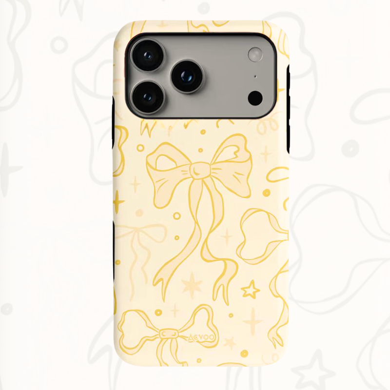 Apple iPhone 17/Air/Pro/Max - Cute Ribbon Bow Full-Cover Protective Phone Case - i-Station Mobile Phone & Electronic Device Repair and Accessories