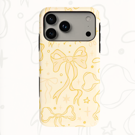 Apple iPhone 17/Air/Pro/Max - Cute Ribbon Bow Full-Cover Protective Phone Case