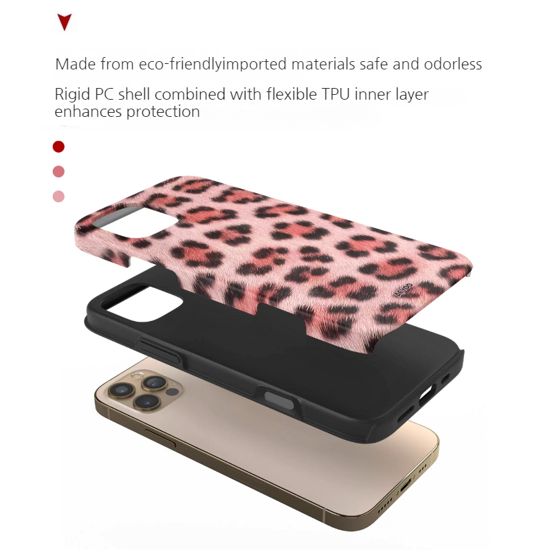 Apple iPhone 17/Air/Pro/Max - Leopard Print Double-Layer Shockproof Phone Case - i-Station Mobile Phone & Electronic Device Repair and Accessories