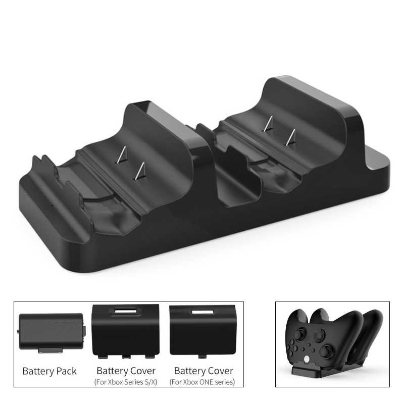 Load image into Gallery viewer, Xbox Series S / X Controller Charging Dock Dual Gamepad Charging Stand with Dual Battery Pack