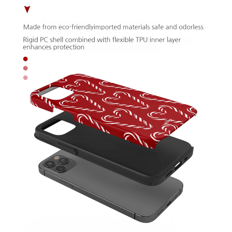 Apple iPhone 17/Air/Pro/Max - Christmas Candy Full-Body Shockproof Case - i-Station Mobile Phone & Electronic Device Repair and Accessories