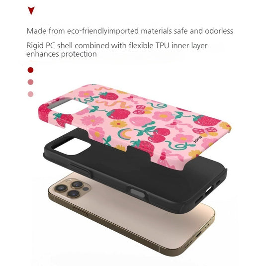 Apple iPhone 17/Air/Pro/Max - Cherry Double-Layer Shockproof Case