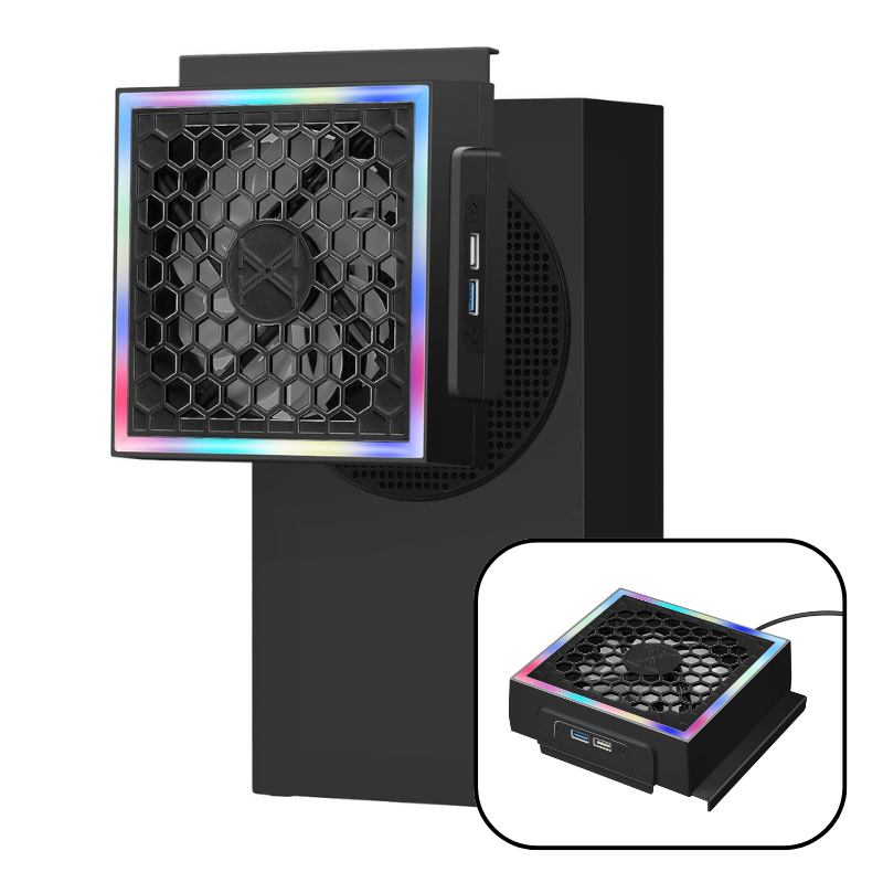 Load image into Gallery viewer, Xbox Series S USB Powered Cooling Fan Dock with RGB LED Light