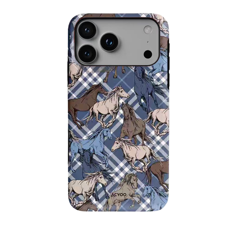 Load image into Gallery viewer, Apple iPhone 17/Air/Pro/Max - Retro Mustang Creative Shockproof Phone Case